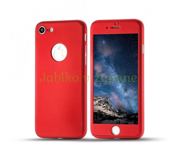 360° kryt Apple iPhone 7/8 - červený